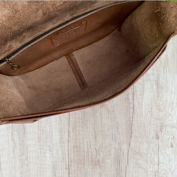 Coach NYC Vintage Brown Leather Messenger Crossbody Bag USA Made Full Grain - Picture 7 of 15